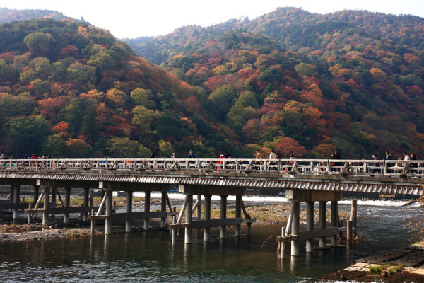 京都　嵐山　渡月橋